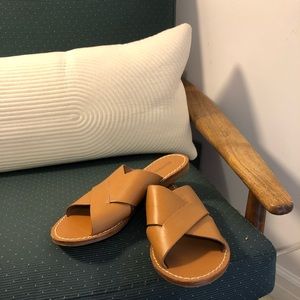Soludos Tan Slide Sandals